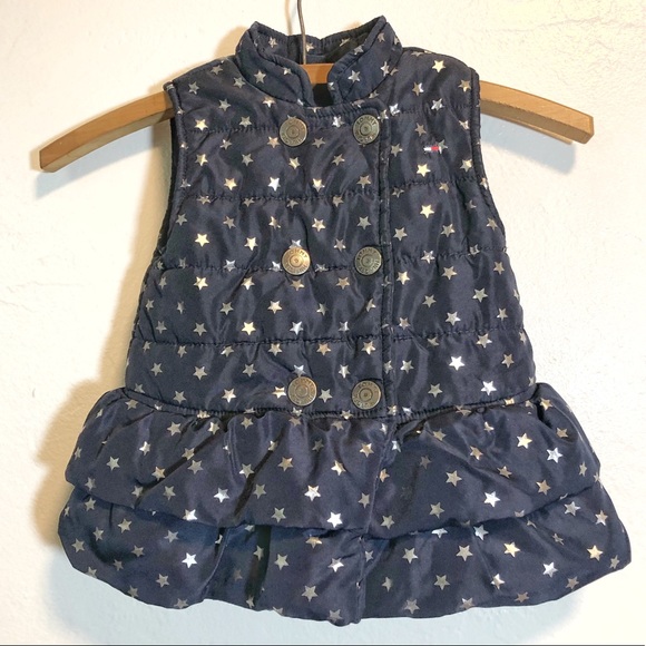 Tommy Hilfiger Other - Tommy Hilfiger Ruffle Puffer Vest Girls 3T